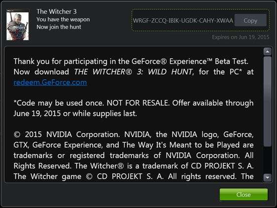 Бесплатная игра Ведьмак 3  для покупателей GeForce GTX Titan X