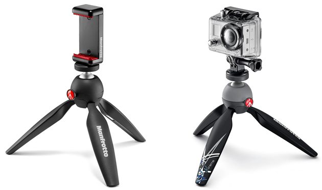 Manfrotto PIXI Smart и Xtreme - штативы для пользователей смартфонов и спортивных камер
