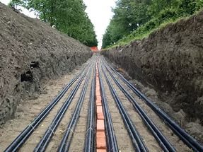photo of the trench with the cable