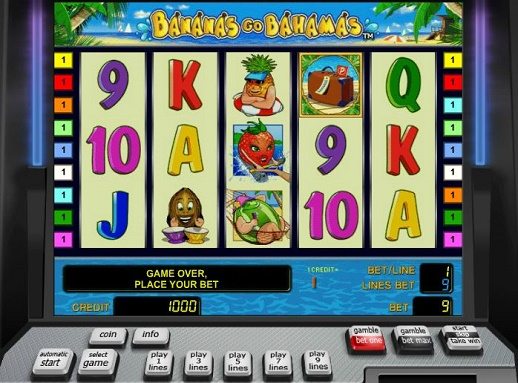 Bananas-Go-Bahamas - slot gaming machine. A photo