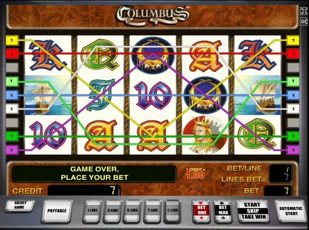 Online game Columbus. A photo