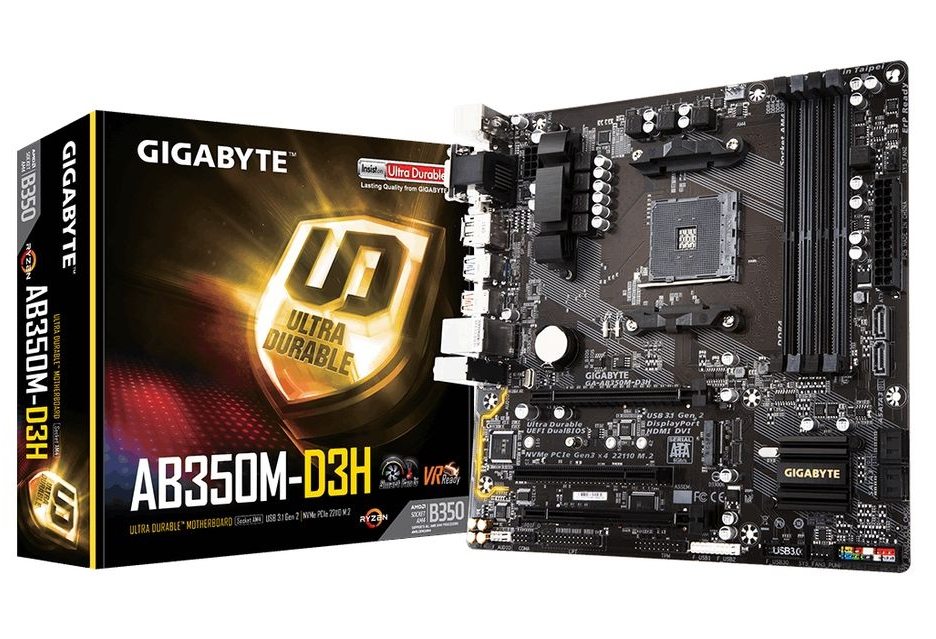 Gigabyte GA-AB350M-D3H - Cheap and good motherboard for AMD Ryzen