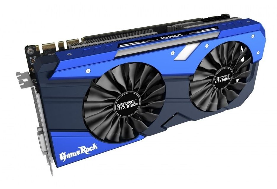 Palit GeForce GTX 1080 Ti Game Rock - card with four fans