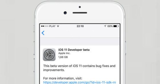 iOS 11 beta 1 - how to install a new system from Apple