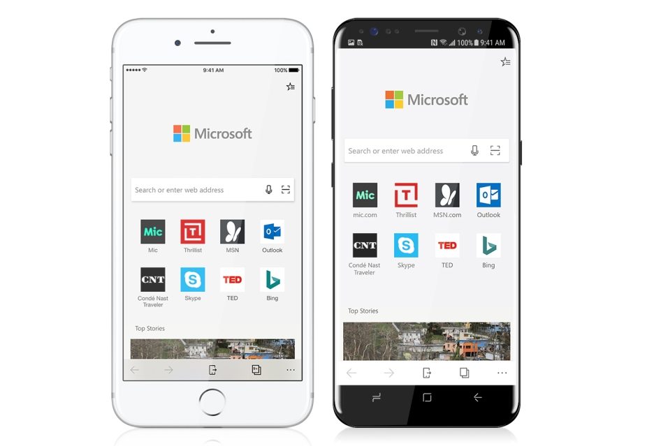 Microsoft Edge appears on the iOS and Android