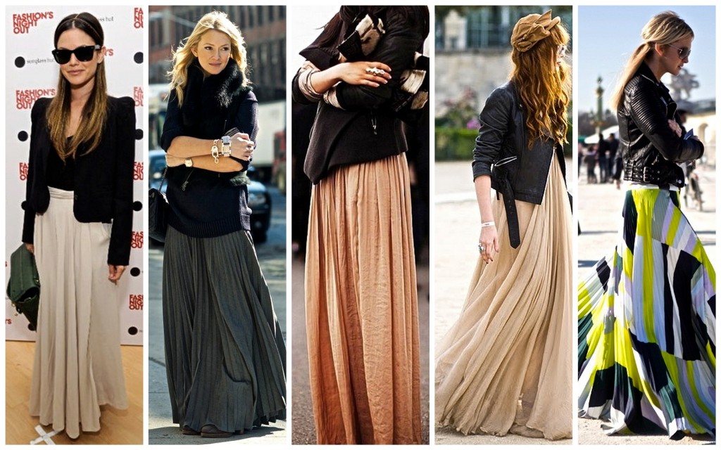 From what to wear maxi skirt