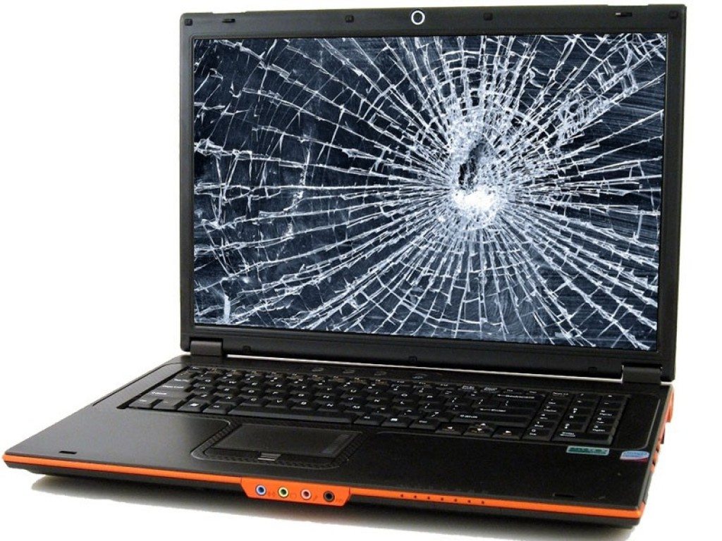 broken laptop monitor. a photo