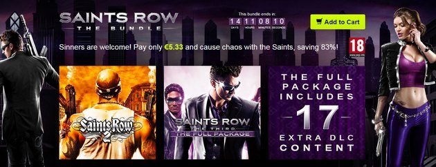 Saints Row 2 и 3 (+ 17 DLC) за 5,33 евро. Акция! Купи к 6,02