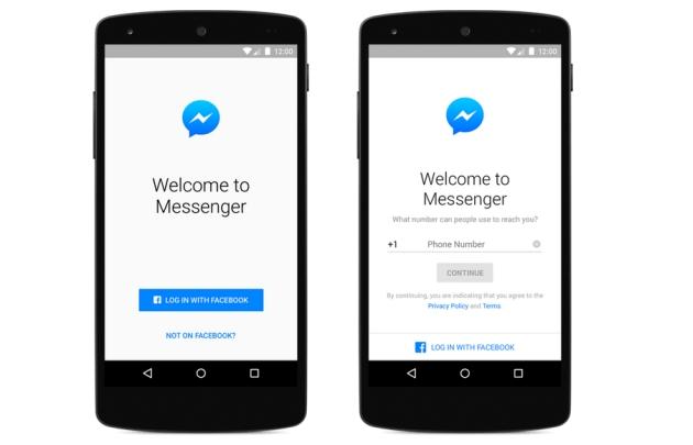 Facebook Messenger для противников социальных сетей - для входа достаточно номера телефона