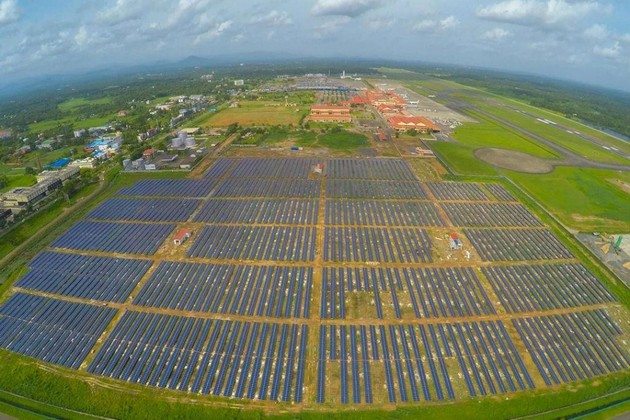 Индийский аэропорт питается на сто процентов солнечной энергией