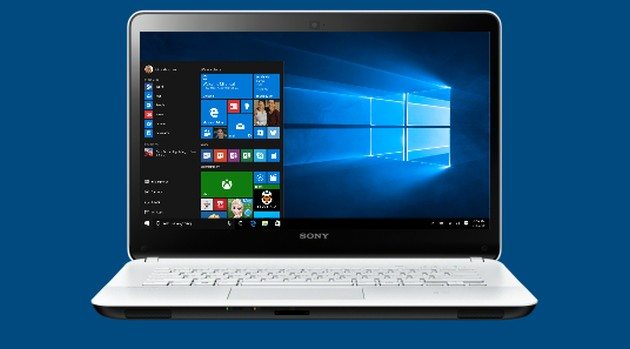 Sony не рекомендует установку Windows 10
