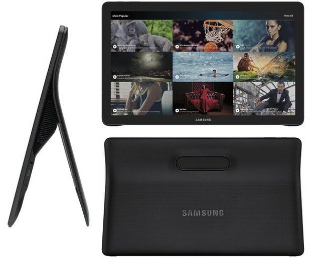 Компания Samsung анонсировала портативный сенсорный TV Galaxy View. A photo