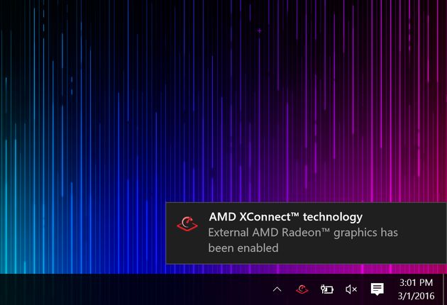 AMD XConnect: universal standard for connecting external video card for laptop