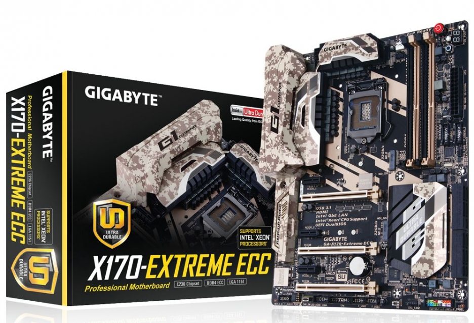 Gigabyte X170 - Extreme ECC: материнская плата  high-end уровня для построения мощного ПК
