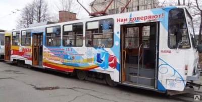 Реклама на бортах транспорта Киева