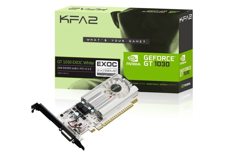 KFA2 уже подготовила свою видеокарту GeForce GT 1030