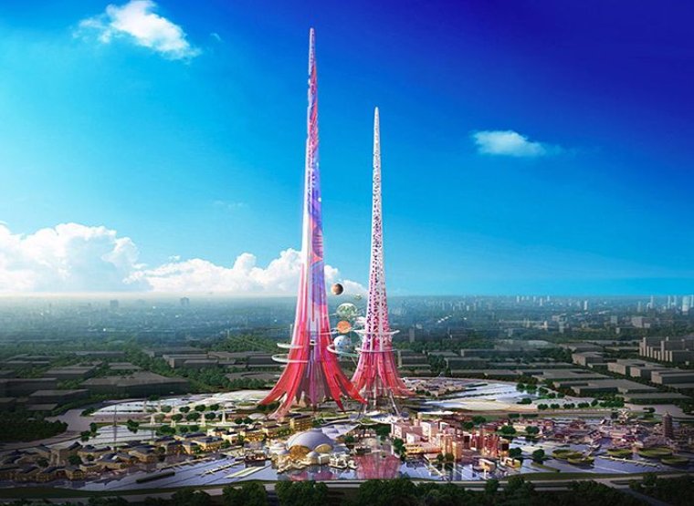 The Chinese plan to build many kilometers of skyscrapers