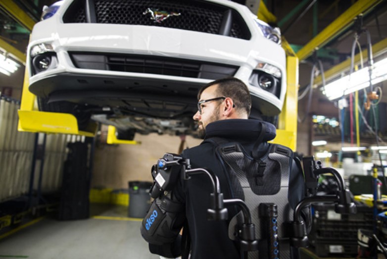 Ford has increased the productivity of labor through the use of exoskeletons