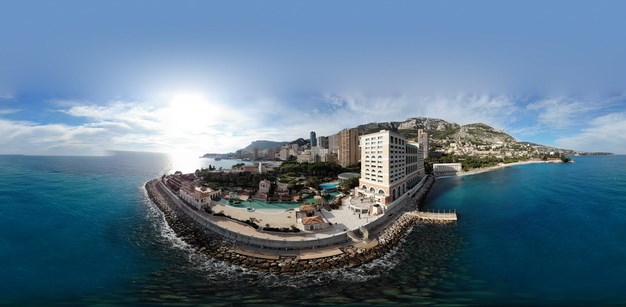 80-градусная панорамная фотография отеля Monaco Bay 