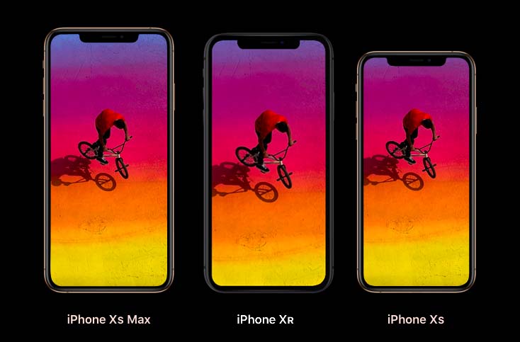 iPhone display size Xs / Max vs. iPhone Xr 