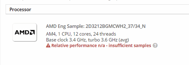 В UserBenchmark замечен 12-ядерный процессор AMD Ryzen 3000