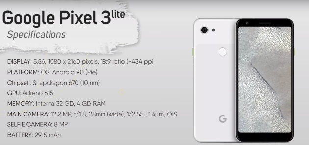 Google Pixel Premiere 3 Lite closer and closer - what is known about it today?