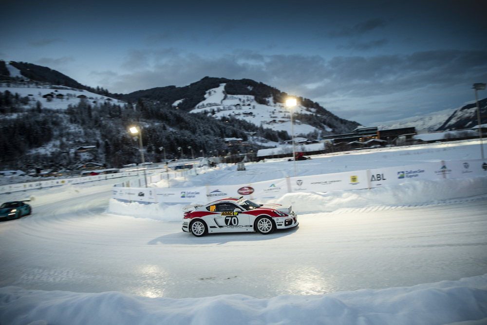 The company demonstrated a new Porshe 911th model in the Alps