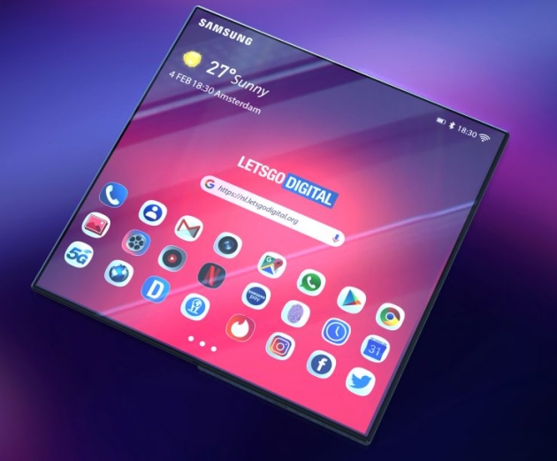 We learned how to look foldable smartphone Samsung Galaxy F. Video