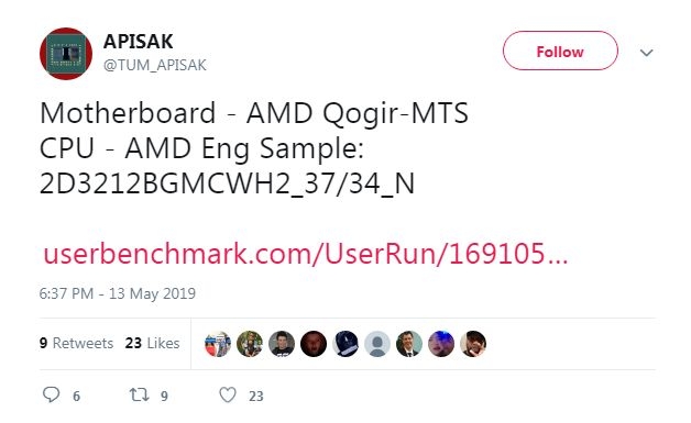 AMD Ryzen Processor 3000 (Matisse) with 12 cores will be able to accelerate to 5,0 GHz