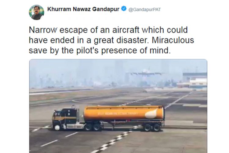 Пакистанский политик принял клип из GTA V за реальность и написал об этом в Twitter