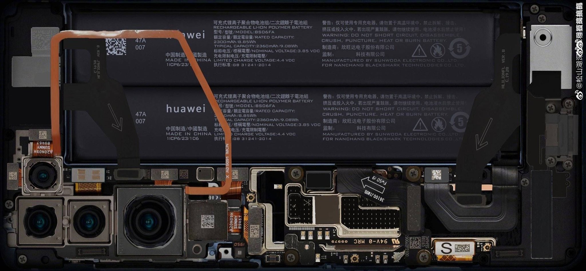 Первое фото внутренностей Huawei P40
