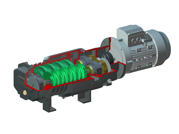 Industrial screw vacuum pumps- principle of operation