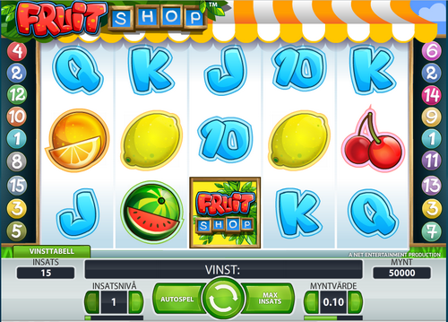 Основные возможности автомата Fruit Shop