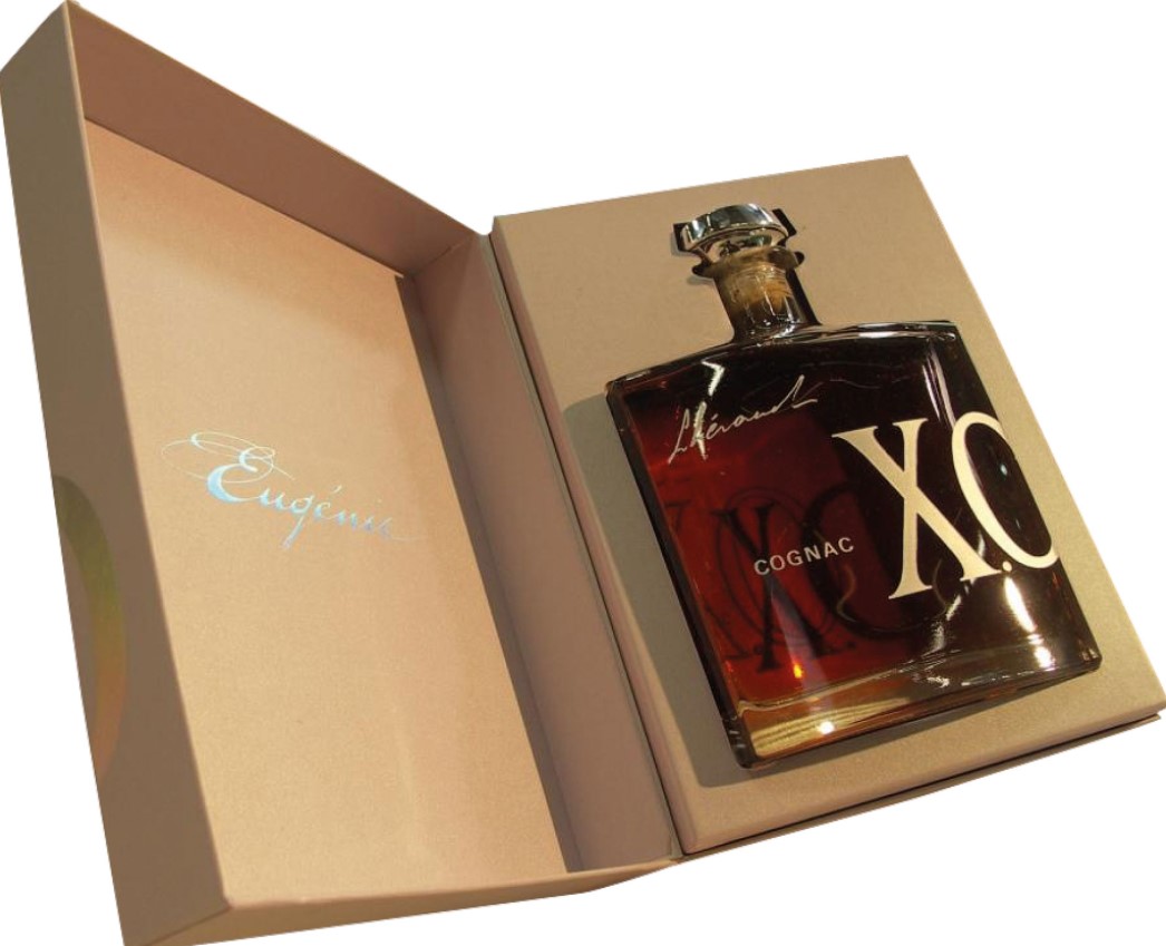 Lheraud Cognac XO. Футляр для бутылки коньяка Lheraud XO.