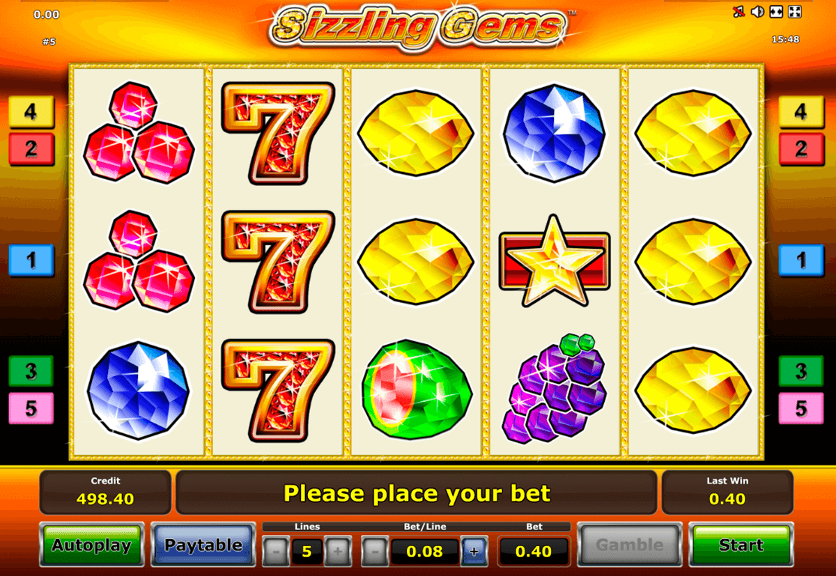 Sizzling Gems играть онлайн в казино Иззи