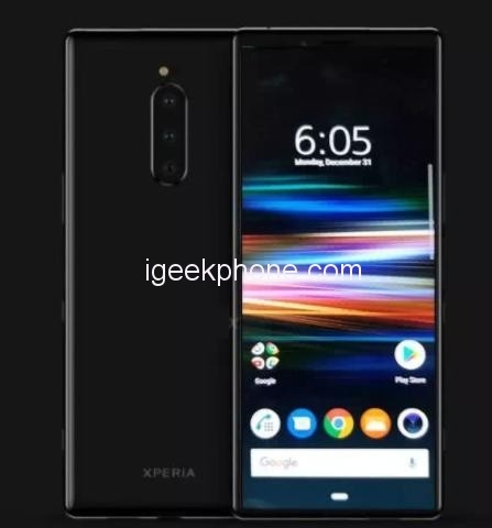 Declassified appearance of Sony Xperia smartphone with a triple chamber